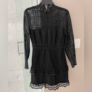 Black crochet dress by SET, size 4